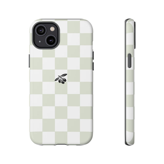 iPhone 14 Plus Case – Sage Check