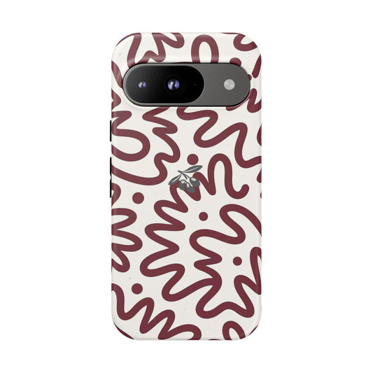 Google Pixel 9 Case – Crimson Flow