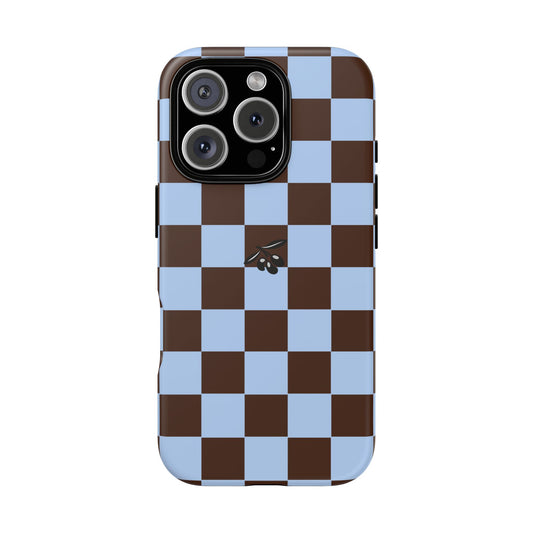 iPhone 16 Pro Case – Chocolate Check