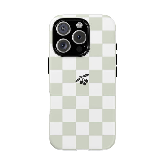 iPhone 16 Pro Case – Sage Check