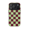 iPhone 17 Pro Case – Crimson Check