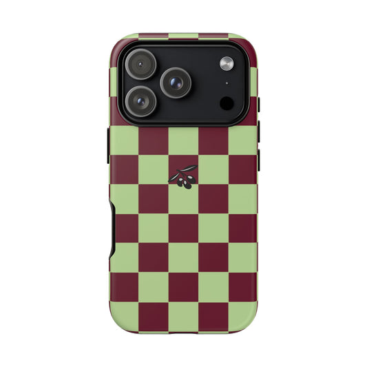 iPhone 17 Pro Case – Crimson Check