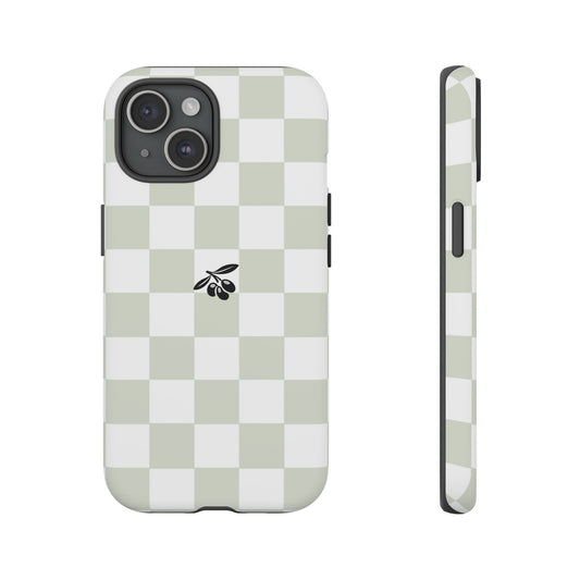 iPhone 15 Case – Sage Check