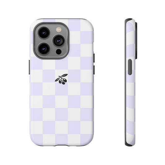 iPhone 14 Pro Case – Lavender Check