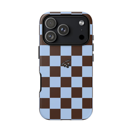iPhone 17 Pro Case – Chocolate Check