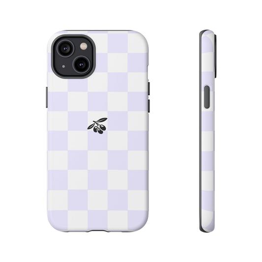 iPhone 14 Plus Case – Lavender Check