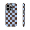 iPhone 14 Pro Case – Chocolate Check